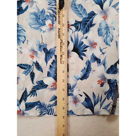 Resort Wear Seaspice Men's 100% Cotton Button-Up Short-Sleeved Floral Shirt XXL - Picture 5 of 7